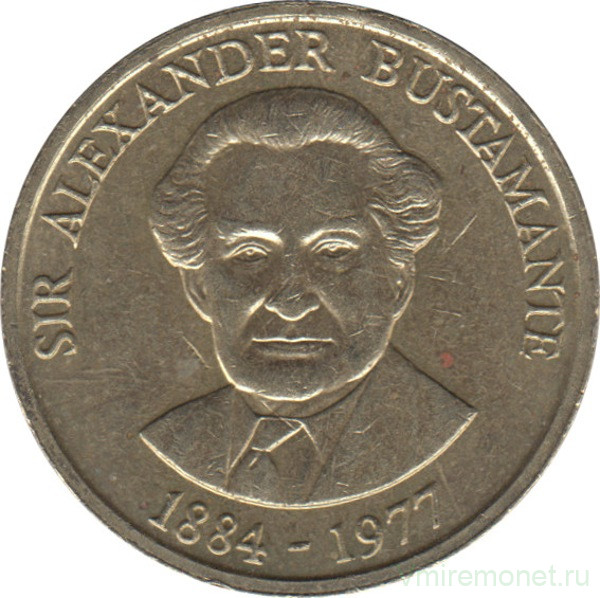 Монета. Ямайка. 1 доллар 1991 год.