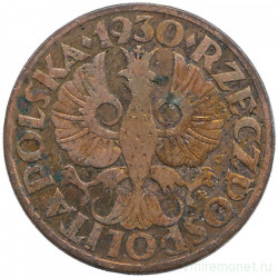 Монета. Польша. 2 гроша 1930 год.