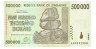 Банкнота. Зимбабве. 500000 долларов 2008 год.
