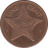 Монета. Багамские острова. 1 цент 1987 год. ав.