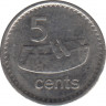 Монета. Фиджи. 5 центов 2009 год. рев.