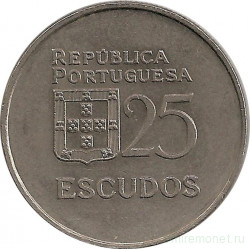 Монета. Португалия. 25 эскудо 1980 год.