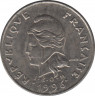 Монета. Французская Полинезия. 10 франков 1996 год. ав.