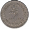 Монета. Родезия и Ньясаленд. 3 пенса 1964 год.