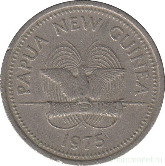 Монета. Папуа - Новая Гвинея. 10 тойя 1975 год.