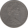 Монета. Новая Зеландия. 10 центов 1985 год. ав.