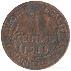 Монета. Франция. 1 сантим 1919 год.