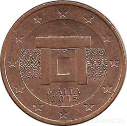 Монета. Мальта. 5 центов 2015 год.