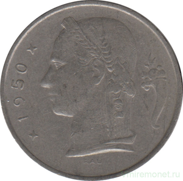 Монета. Бельгия. 1 франк 1950 год. BELGIE.