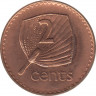 Монета. Фиджи. 2 цента 2001 год. рев.