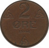  Монета. Норвегия. 2 эре 1946 год. ав.