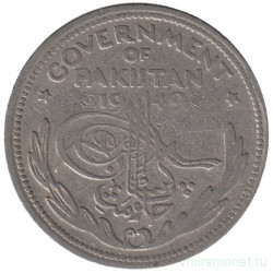 Монета. Пакистан. 1/2 рупии 1949 год.