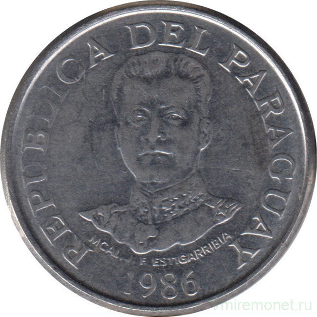 Монета. Парагвай. 50 гуарани 1986 год.