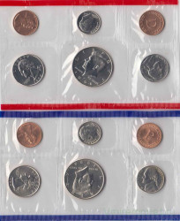 Монета. США. Годовой набор 1998 год. Монетные дворы P и D.