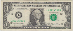 Банкнота. США. 1 доллар 2006 год. L. Тип 523а.
