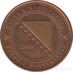 Монета. Босния и Герцеговина. 20 фенингов 2008 год.