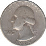 Монета. США. 25 центов 1938 год. Монетный двор S. ав.
