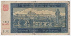 Банкнота. Протекторат Богемия и Моравия. 100 крон 1940 год. Тип 6.