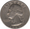  Монета. США. 25 центов 1983 год. Монетный двор P. ав.