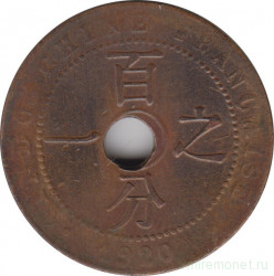 Монета. Французский Индокитай. 1 сантим 1920 год. Без отметки монетного двора.