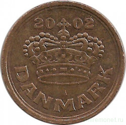Монета. Дания. 50 эре 2002 год.