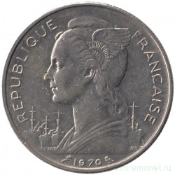 Монета. Реюньон. 50 франков 1970 год. 