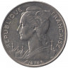 Монета. Реюньон. 50 франков 1970 год. 