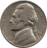 Монета. США. 5 центов 1969 год. Монетный двор S. ав