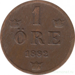 Монета. Швеция. 1 эре 1882 год.