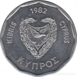 Монета. Кипр. 5 милей 1982 год.