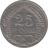 Монета. Германия (Германская империя 1871-1922). 25 пфеннигов 1910 год. Монетный двор - Берлин (А). рев.