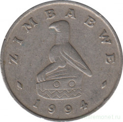 Монета. Зимбабве. 20 центов 1994 год.