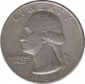  Монета. США. 25 центов 1986 год. Монетный двор P. ав.