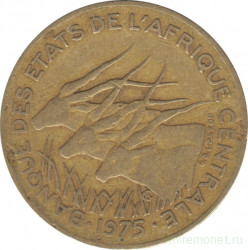 Монета. Центральноафриканский экономический и валютный союз (ВЕАС). 25 франков 1975 год.