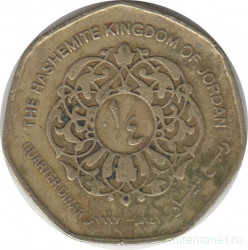 Монета. Иордания. 1/4 динара 1997 год.