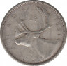 Монета. Канада. 25 центов 1961 год. ав.