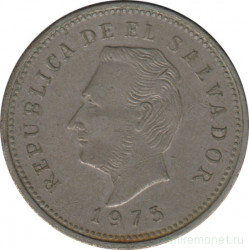 Монета. Сальвадор. 5 сентаво 1975 год.