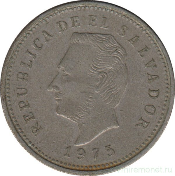 Монета. Сальвадор. 5 сентаво 1975 год.