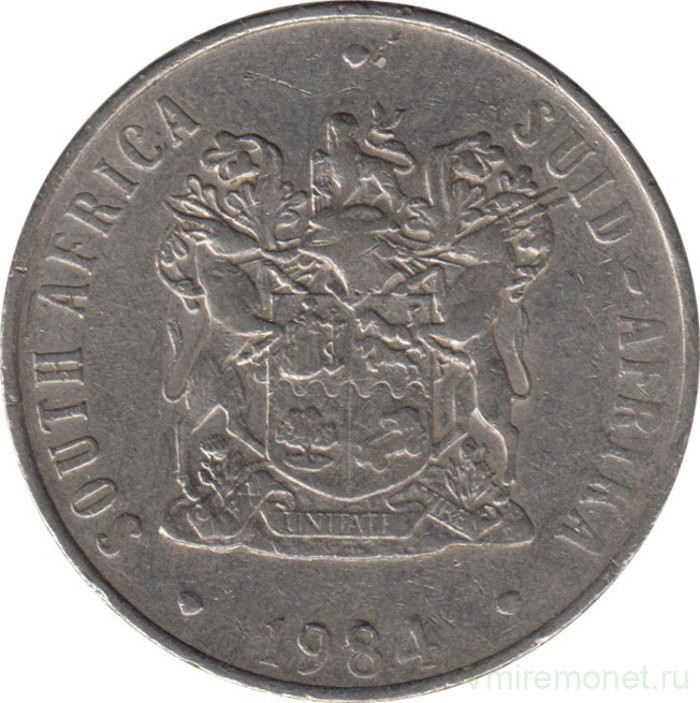 Монета. Южно-Африканская республика (ЮАР). 50 центов 1984 год.