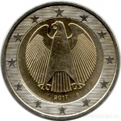 Монета. Германия. 2 евро 2017 год (D).