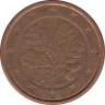 Монета. Германия. 1 цент 2007 год. (D). ав.
