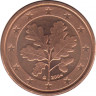 Монета. Германия. 1 цент 2004 год. (G). ав.