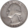 Монета. США. 25 центов 1937 год. Монетный двор S. ав.