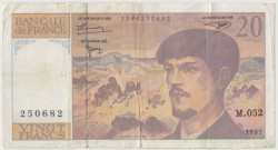 Банкнота. Франция. 20 франков 1997 год.