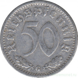Монета. Германия. Третий Рейх. 50 рейхспфеннигов 1935 год. Монетный двор - Карлсруэ (G).