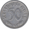 Монета. Германия. Третий Рейх. 50 рейхспфеннигов 1935 год. Монетный двор - Карлсруэ (G). ав.