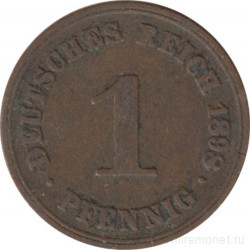 Монета. Германия (Германская империя 1871-1922). 1 пфенниг 1898 год. (А).