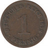 Монета. Германия (Германская империя 1871-1922). 1 пфенниг 1898 год. (А). ав.
