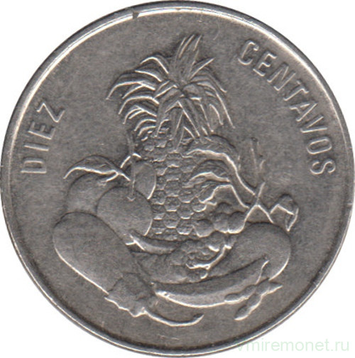 Монета. Доминиканская республика. 10 сентаво 1989 год.