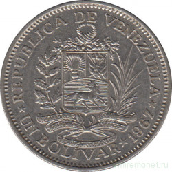 Монета. Венесуэла. 1 боливар 1967 год.